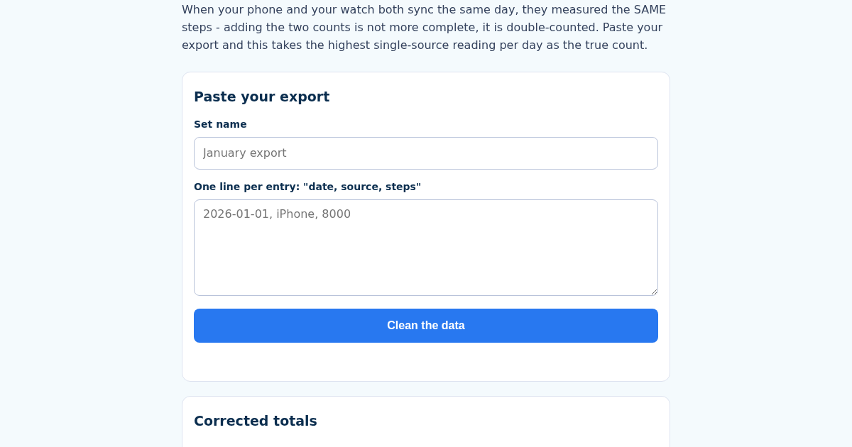 HealthClean: Health Data Export Cleaner for Wearables